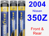 Front & Rear Wiper Blade Pack for 2004 Nissan 350Z - Assurance