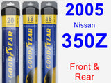 Front & Rear Wiper Blade Pack for 2005 Nissan 350Z - Assurance