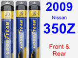 Front & Rear Wiper Blade Pack for 2009 Nissan 350Z - Assurance