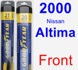 Front Wiper Blade Pack for 2000 Nissan Altima - Assurance