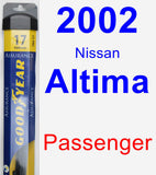 Passenger Wiper Blade for 2002 Nissan Altima - Assurance