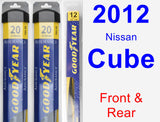 Front & Rear Wiper Blade Pack for 2012 Nissan Cube - Assurance