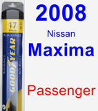 Passenger Wiper Blade for 2008 Nissan Maxima - Assurance