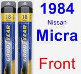 Front Wiper Blade Pack for 1984 Nissan Micra - Assurance