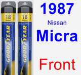 Front Wiper Blade Pack for 1987 Nissan Micra - Assurance