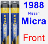 Front Wiper Blade Pack for 1988 Nissan Micra - Assurance