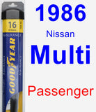 Passenger Wiper Blade for 1986 Nissan Multi - Assurance