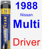 Driver Wiper Blade for 1988 Nissan Multi - Assurance