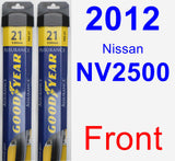 Front Wiper Blade Pack for 2012 Nissan NV2500 - Assurance