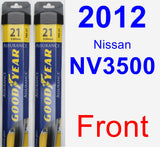 Front Wiper Blade Pack for 2012 Nissan NV3500 - Assurance