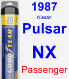 Passenger Wiper Blade for 1987 Nissan Pulsar NX - Assurance