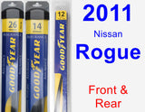 Front & Rear Wiper Blade Pack for 2011 Nissan Rogue - Assurance