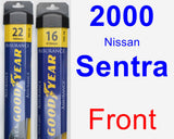 Front Wiper Blade Pack for 2000 Nissan Sentra - Assurance