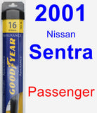 Passenger Wiper Blade for 2001 Nissan Sentra - Assurance