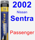 Passenger Wiper Blade for 2002 Nissan Sentra - Assurance