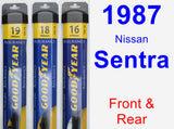 Front & Rear Wiper Blade Pack for 1987 Nissan Sentra - Assurance