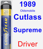 Driver Wiper Blade for 1989 Oldsmobile Cutlass Supreme - Assurance