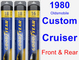 Front & Rear Wiper Blade Pack for 1980 Oldsmobile Custom Cruiser - Assurance