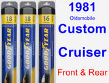 Front & Rear Wiper Blade Pack for 1981 Oldsmobile Custom Cruiser - Assurance