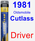 Driver Wiper Blade for 1981 Oldsmobile Cutlass - Assurance