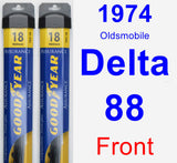 Front Wiper Blade Pack for 1974 Oldsmobile Delta 88 - Assurance