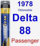 Passenger Wiper Blade for 1978 Oldsmobile Delta 88 - Assurance