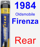 Rear Wiper Blade for 1984 Oldsmobile Firenza - Assurance