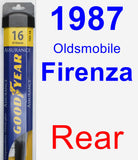 Rear Wiper Blade for 1987 Oldsmobile Firenza - Assurance