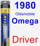 Driver Wiper Blade for 1980 Oldsmobile Omega - Assurance