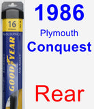 Rear Wiper Blade for 1986 Plymouth Conquest - Assurance