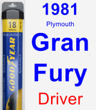 Driver Wiper Blade for 1981 Plymouth Gran Fury - Assurance