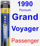 Passenger Wiper Blade for 1990 Plymouth Grand Voyager - Assurance