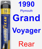 Rear Wiper Blade for 1990 Plymouth Grand Voyager - Assurance