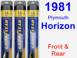 Front & Rear Wiper Blade Pack for 1981 Plymouth Horizon - Assurance