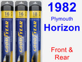 Front & Rear Wiper Blade Pack for 1982 Plymouth Horizon - Assurance