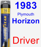 Driver Wiper Blade for 1983 Plymouth Horizon - Assurance