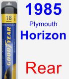 Rear Wiper Blade for 1985 Plymouth Horizon - Assurance