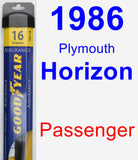 Passenger Wiper Blade for 1986 Plymouth Horizon - Assurance