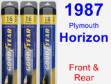 Front & Rear Wiper Blade Pack for 1987 Plymouth Horizon - Assurance