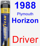 Driver Wiper Blade for 1988 Plymouth Horizon - Assurance