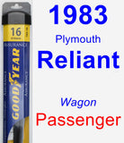 Passenger Wiper Blade for 1983 Plymouth Reliant - Assurance