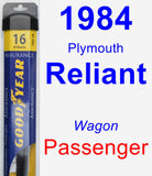 Passenger Wiper Blade for 1984 Plymouth Reliant - Assurance