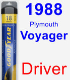 Driver Wiper Blade for 1988 Plymouth Voyager - Assurance