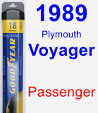 Passenger Wiper Blade for 1989 Plymouth Voyager - Assurance