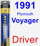 Driver Wiper Blade for 1991 Plymouth Voyager - Assurance