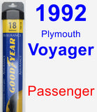 Passenger Wiper Blade for 1992 Plymouth Voyager - Assurance