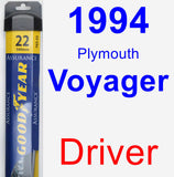 Driver Wiper Blade for 1994 Plymouth Voyager - Assurance