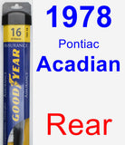 Rear Wiper Blade for 1978 Pontiac Acadian - Assurance