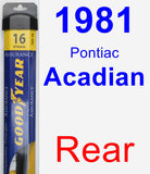 Rear Wiper Blade for 1981 Pontiac Acadian - Assurance