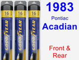 Front & Rear Wiper Blade Pack for 1983 Pontiac Acadian - Assurance